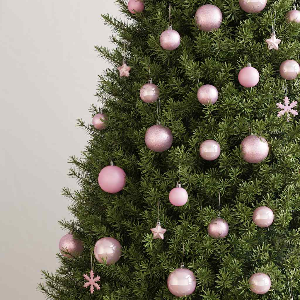 VIDAXL 111-TEIL-Weihnachtsball-Set Polystyrol Pink