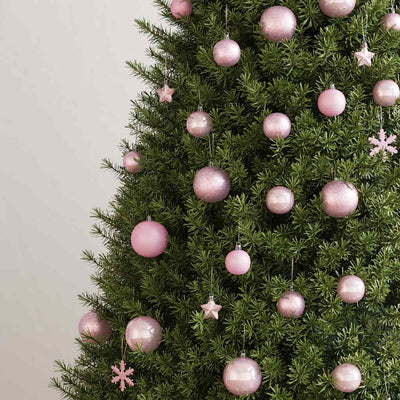 VIDAXL 111-TEIL-Weihnachtsball-Set Polystyrol Pink