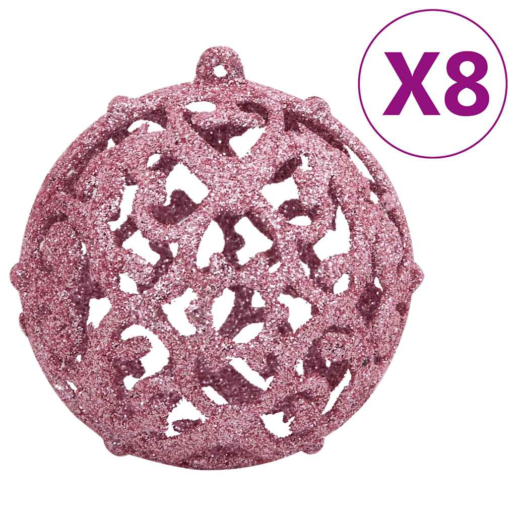 VIDAXL 111-TEIL-Weihnachtsball-Set Polystyrol Pink