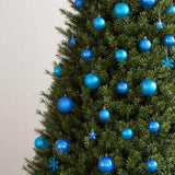VidaXL 111-teiliges Weihnachtskugel-Set Styropor Blau - afbeelding 3