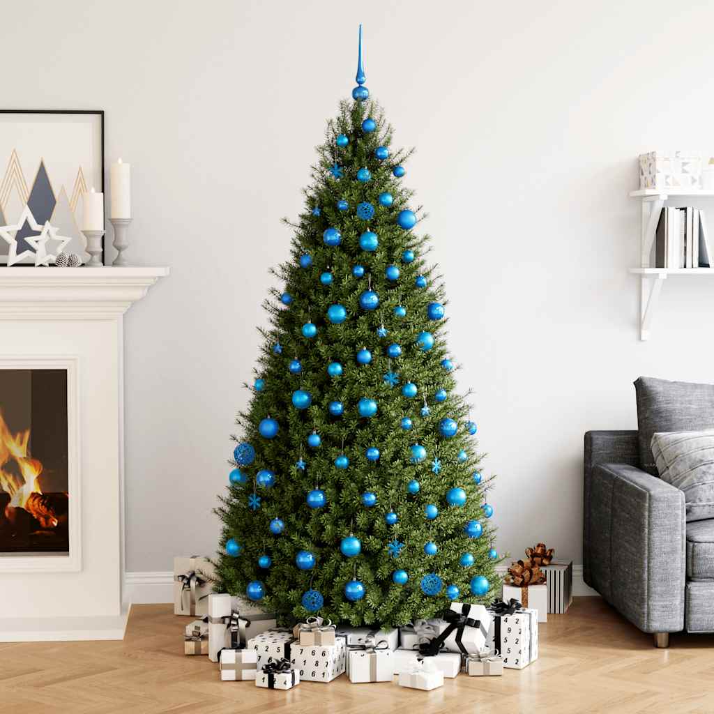 VidaXL 111-teiliges Weihnachtskugel-Set Styropor Blau