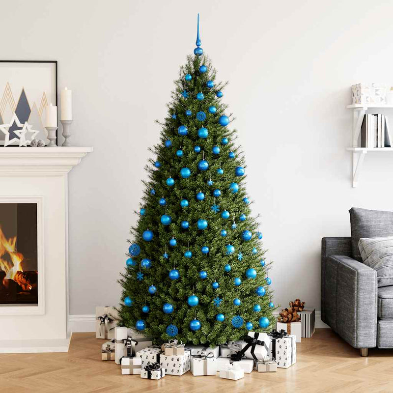VidaXL 111-teiliges Weihnachtskugel-Set Styropor Blau