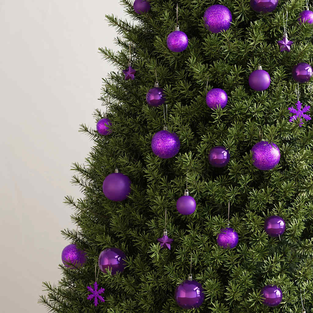 Vidaxl 111-teiliges Weihnachtskugelset Polystyrol Lila
