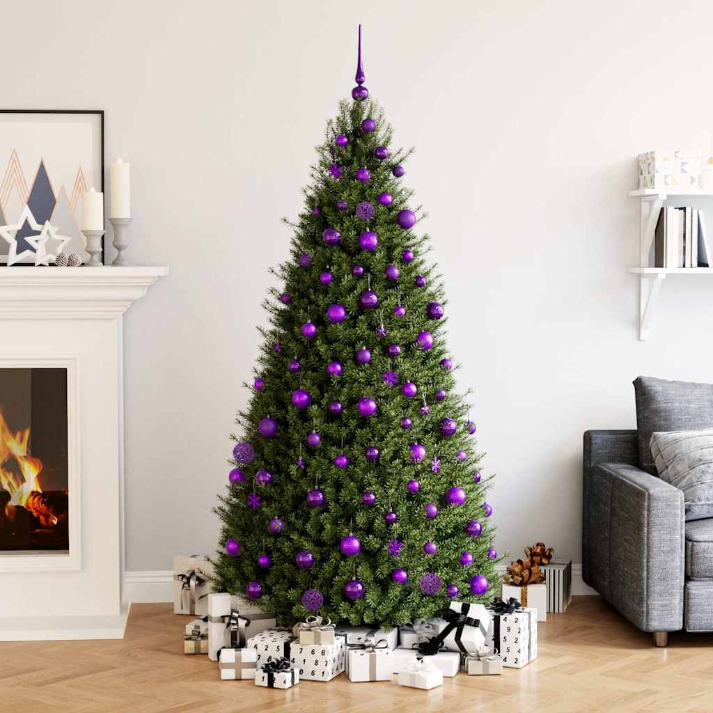 Vidaxl 111-teiliges Weihnachtskugelset Polystyrol Lila