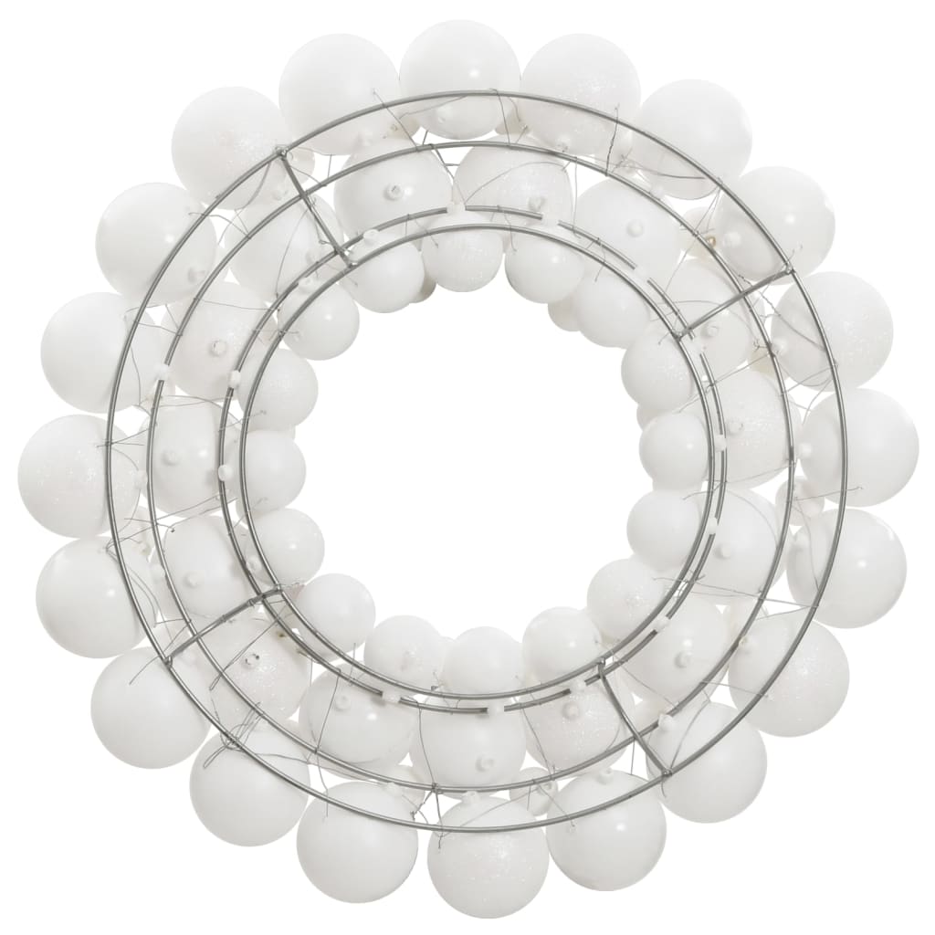 Vidaxl Weihnachtskranz 45 cm Polystyrol Weiß