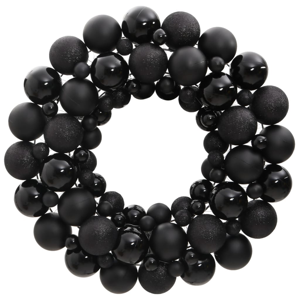 Vidaxl Weihnachtskranz 45 cm Polystyrol Schwarz
