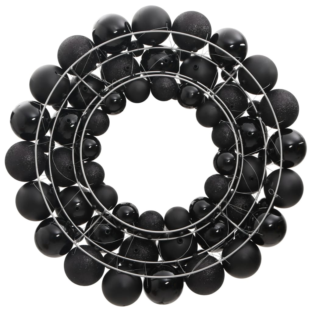 Vidaxl Weihnachtskranz 45 cm Polystyrol Schwarz