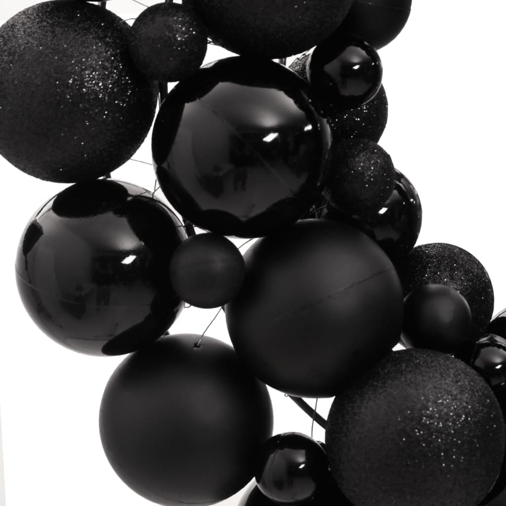 Vidaxl Weihnachtskranz 45 cm Polystyrol Schwarz