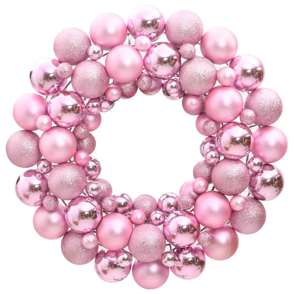 Vidaxl Weihnachtskranz 45 cm Polystyrol rosa