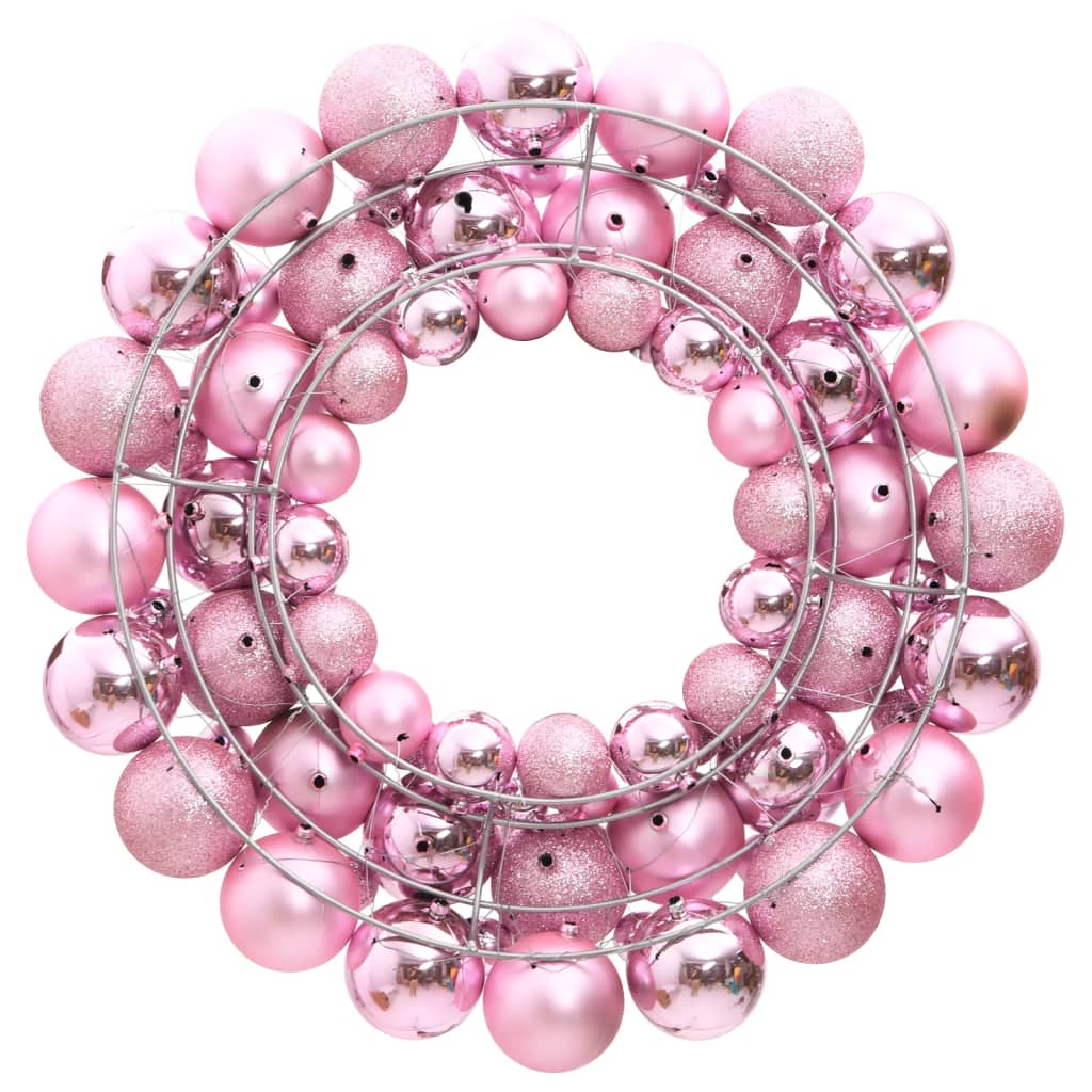 Vidaxl Weihnachtskranz 45 cm Polystyrol rosa