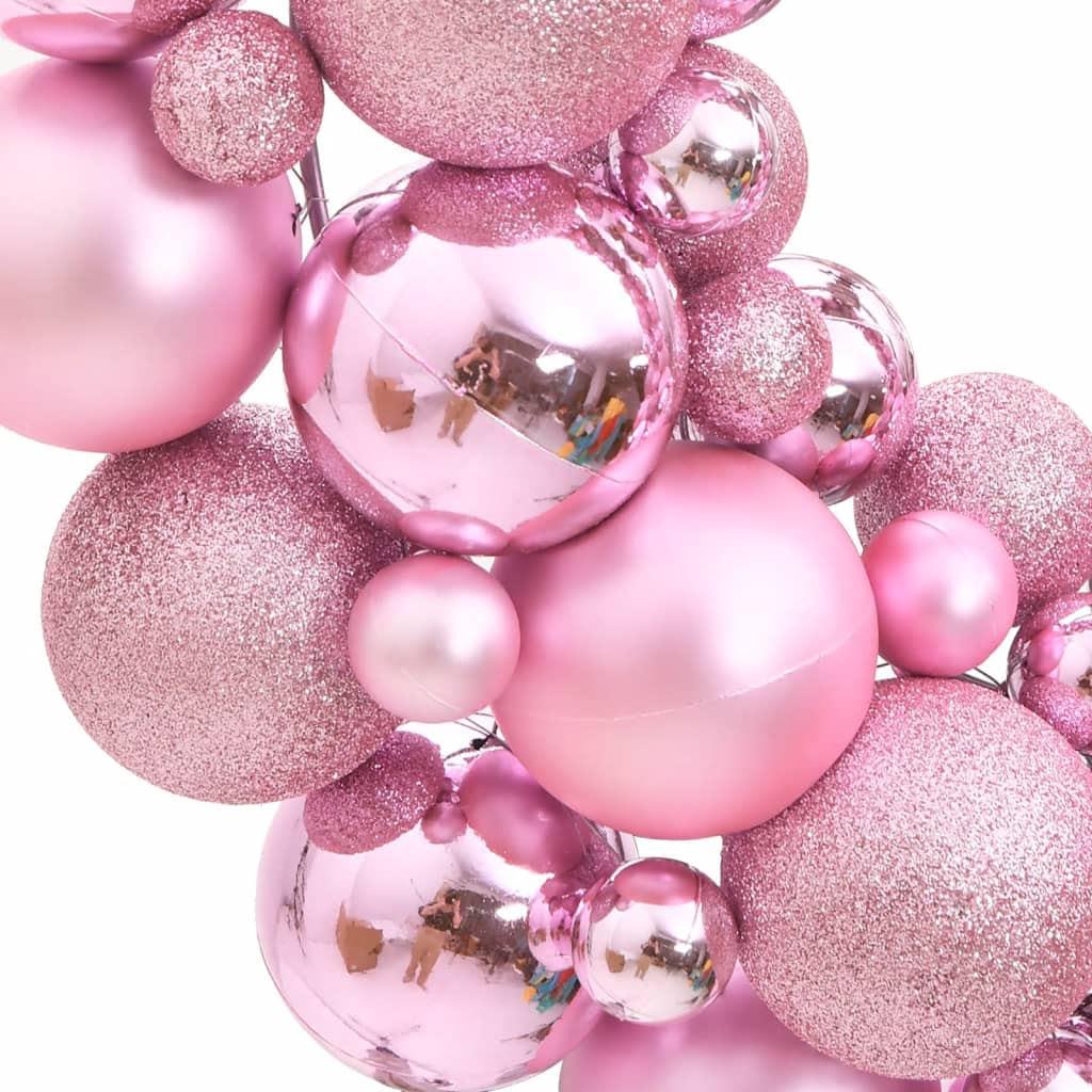 Vidaxl Weihnachtskranz 45 cm Polystyrol rosa