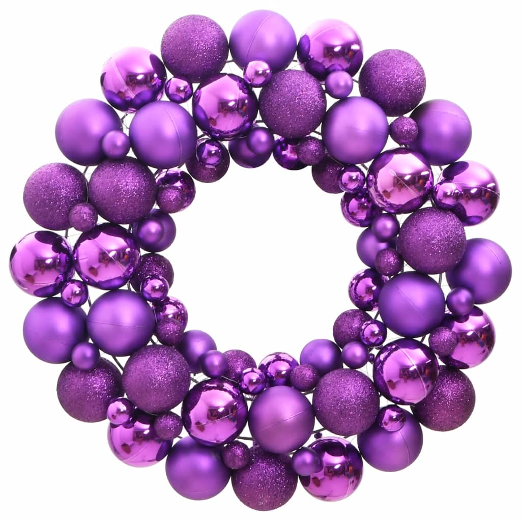 Vidaxl Weihnachtskranz 45 cm Polystyrol lila