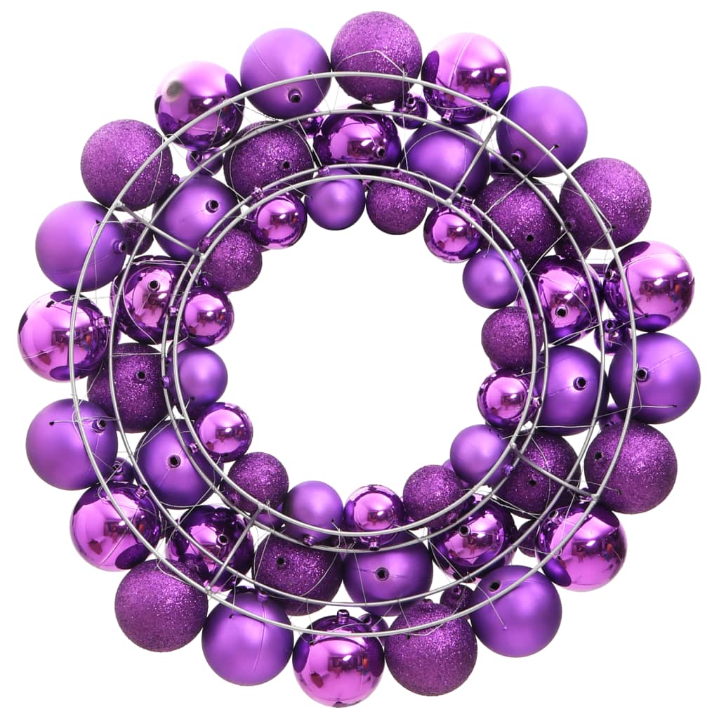 Vidaxl Weihnachtskranz 45 cm Polystyrol lila