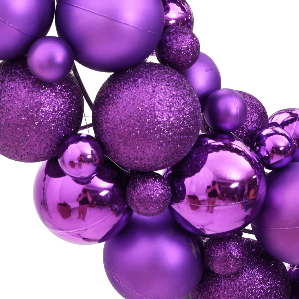 Vidaxl Weihnachtskranz 45 cm Polystyrol lila