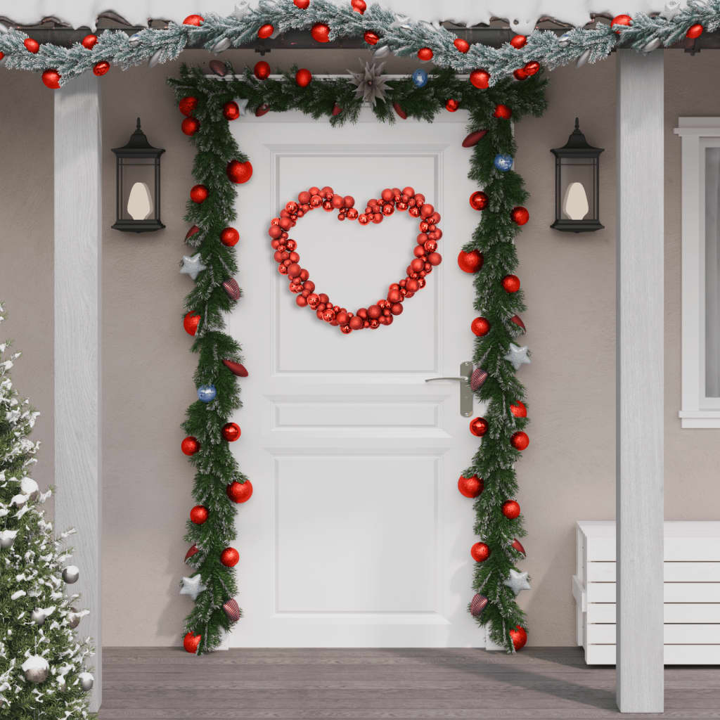 Vidaxl Weihnachtsgirlandbällchen 175 cm Polystyrolrot