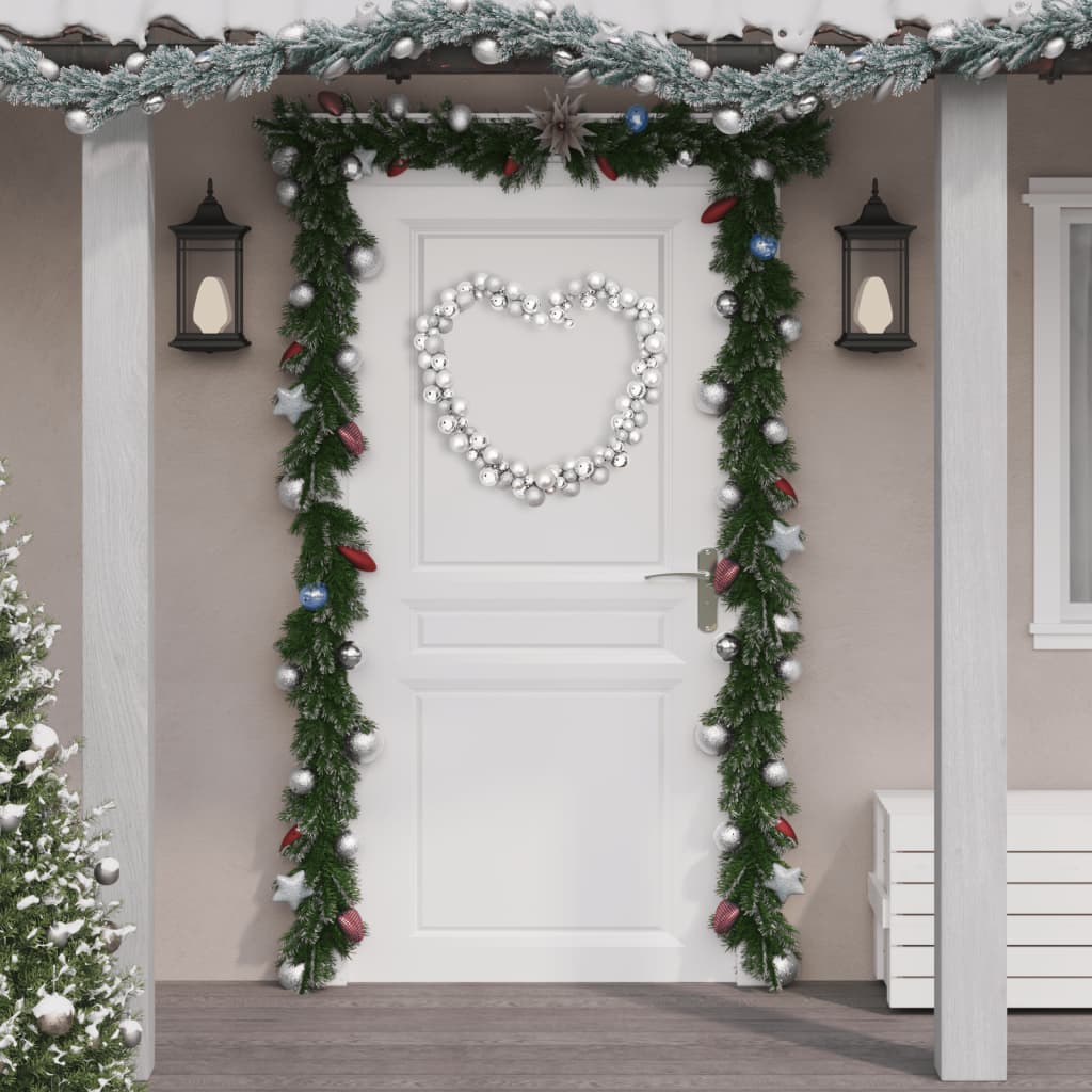 Vidaxl Weihnachtsgirlandbällchen 175 cm Polystyrol Silberfarbe