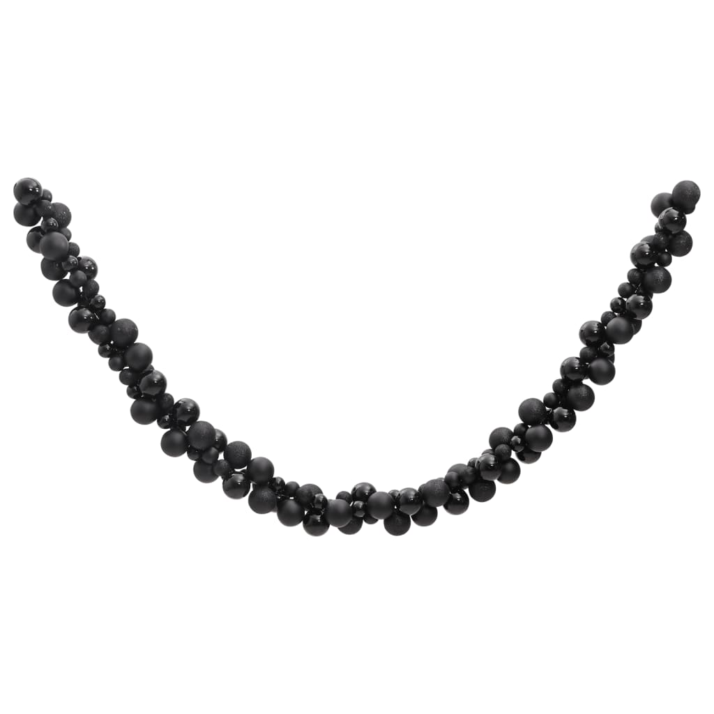 Vidaxl Weihnachtsgirlandbällchen 175 cm Polystyrol Schwarz