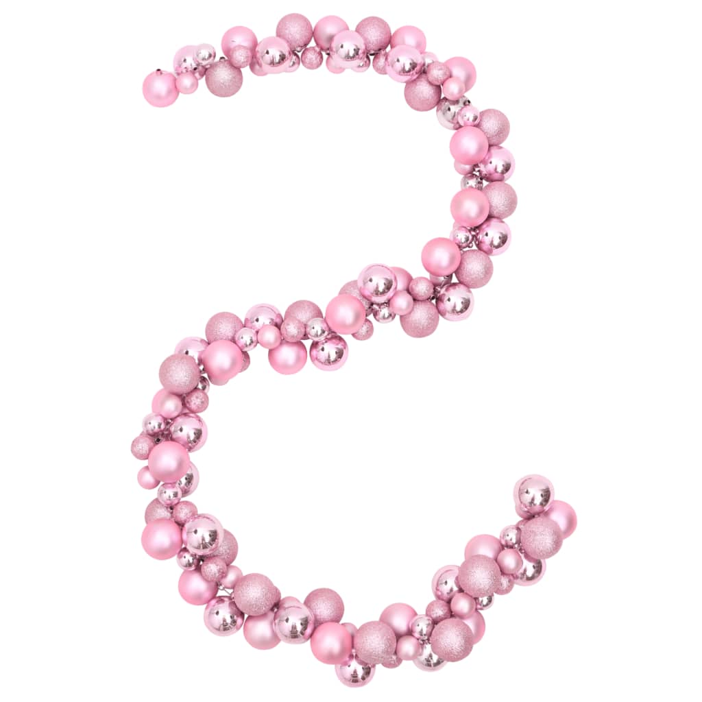 Vidaxl Weihnachtsgirlandbällchen 175 cm Polystyrol Pink
