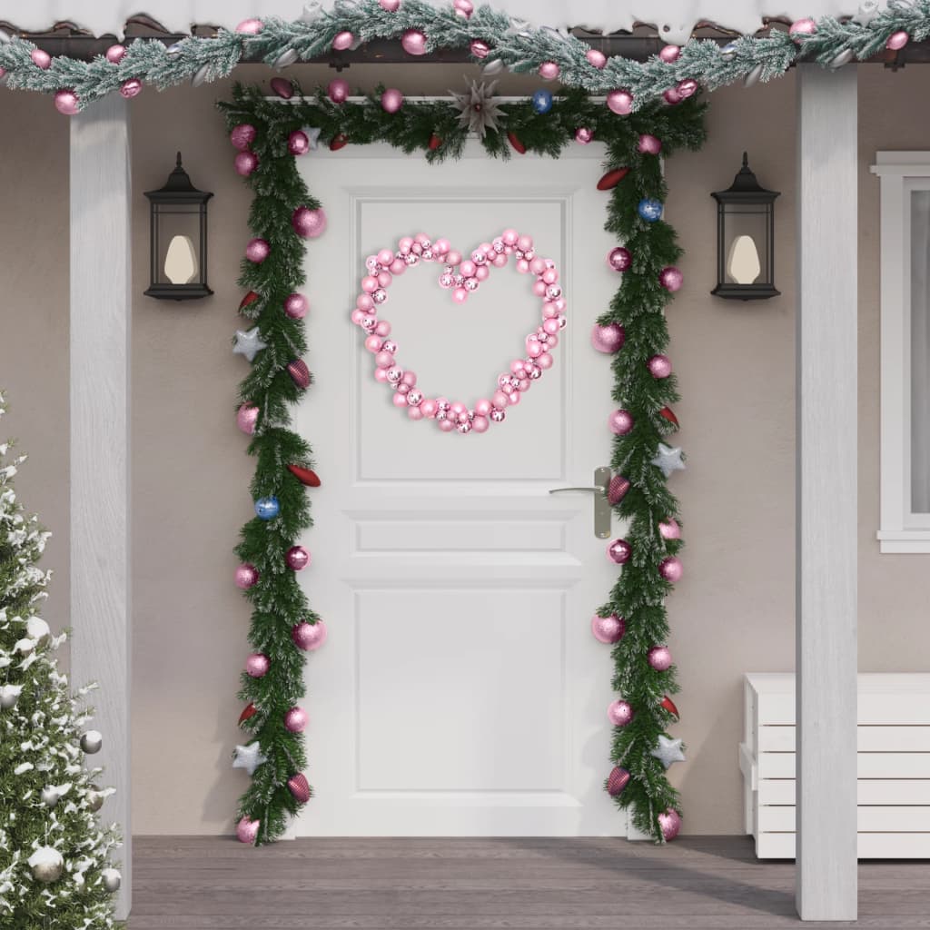 Vidaxl Weihnachtsgirlandbällchen 175 cm Polystyrol Pink