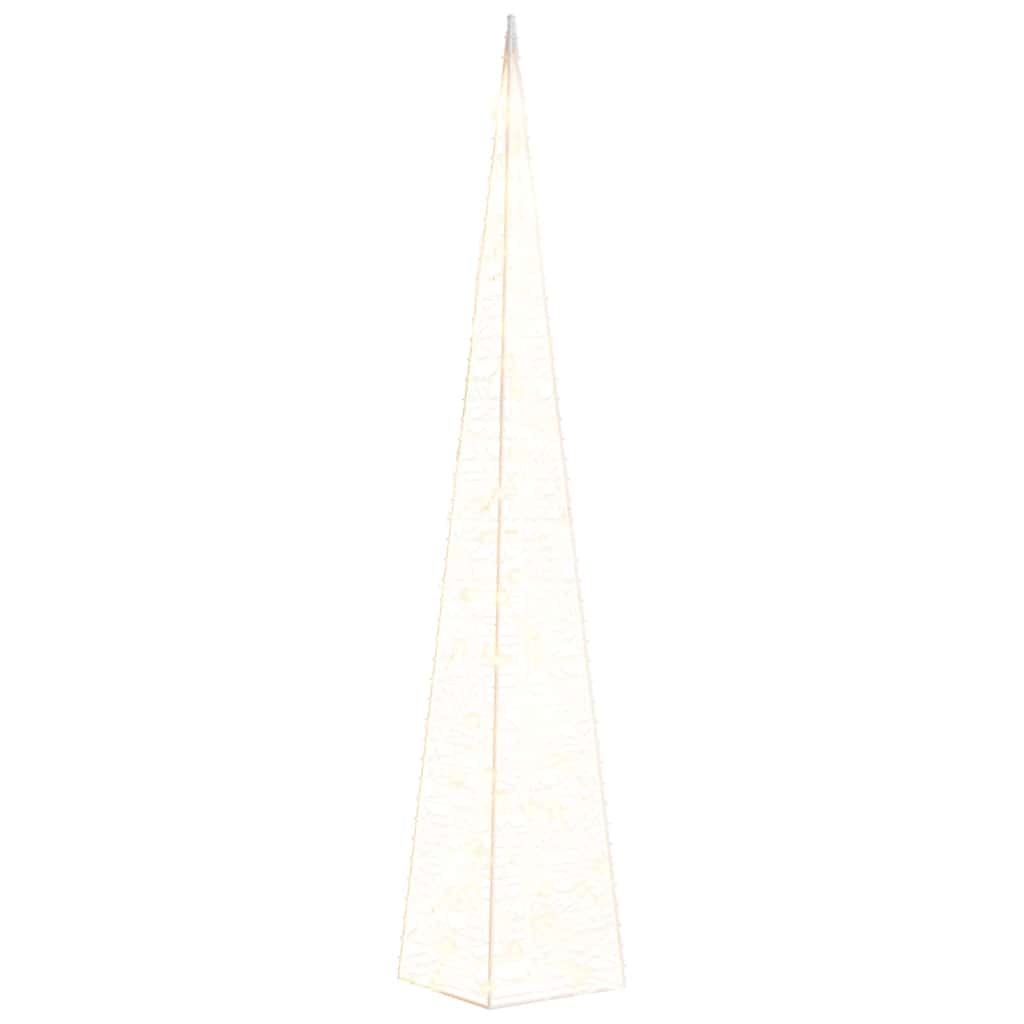 VIDAXL -Weihnachtsbeleuchtungskegel mit 60 warm -weißen LEDs 120 cm Acryl
