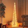VIDAXL -Weihnachtsbeleuchtungskegel mit 60 warm -weißen LEDs 120 cm Acryl