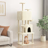 Vidaxl -Katzenmöbel mit Sisal -Kratzerpfosten 180 cm creme -gelenkt