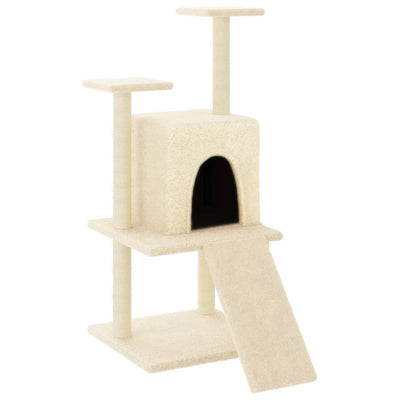 Vidaxl -Katzenmöbel mit Sisal -Kratzerpfosten 110 cm Creme -Colored