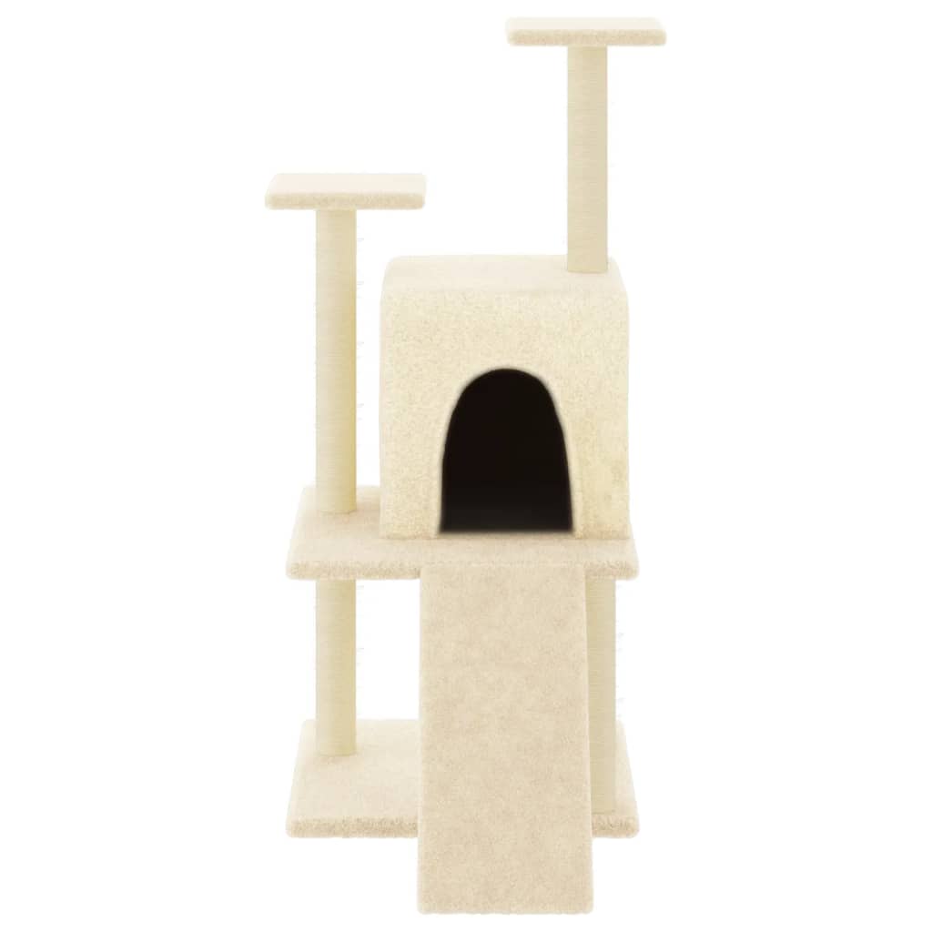 Vidaxl -Katzenmöbel mit Sisal -Kratzerpfosten 110 cm Creme -Colored