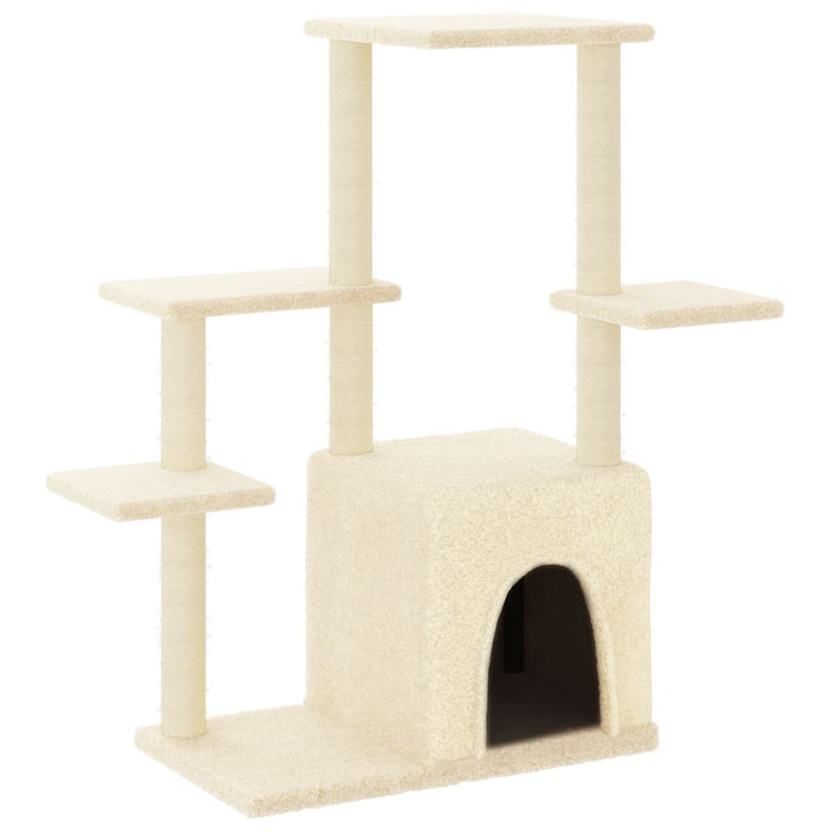 Vidaxl -Katzenmöbel mit Sisal -Kratzerposten 97,5 cm creme -colored
