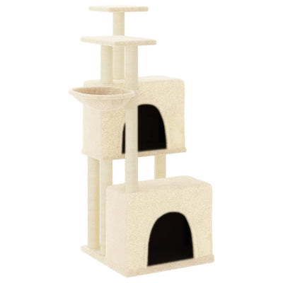 Vidaxl -Katzenmöbel mit Sisal -Kratzerpfosten 122 cm Creme -Colored