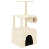 Vidaxl -Katzenmöbel mit Sisal -Kratzerpfosten 109,5 cm cremefarben -gelenkt - afbeelding 2