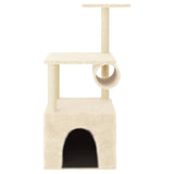 Vidaxl -Katzenmöbel mit Sisal -Kratzerpfosten 109,5 cm cremefarben -gelenkt - afbeelding 3