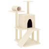 Vidaxl -Katzenmöbel mit Sisal -Kratzerpfosten 110,5 cm creme -colored