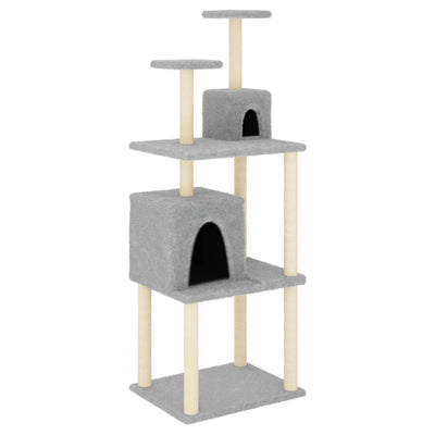 Vidaxl -Katzenmöbel mit Sisal -Kratzerpfosten 167 cm hellgrau