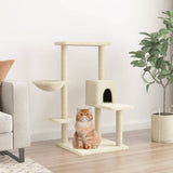 Vidaxl -Katzenmöbel mit Sisal -Kratzerposten 95 cm creme -gelenkt - afbeelding 1