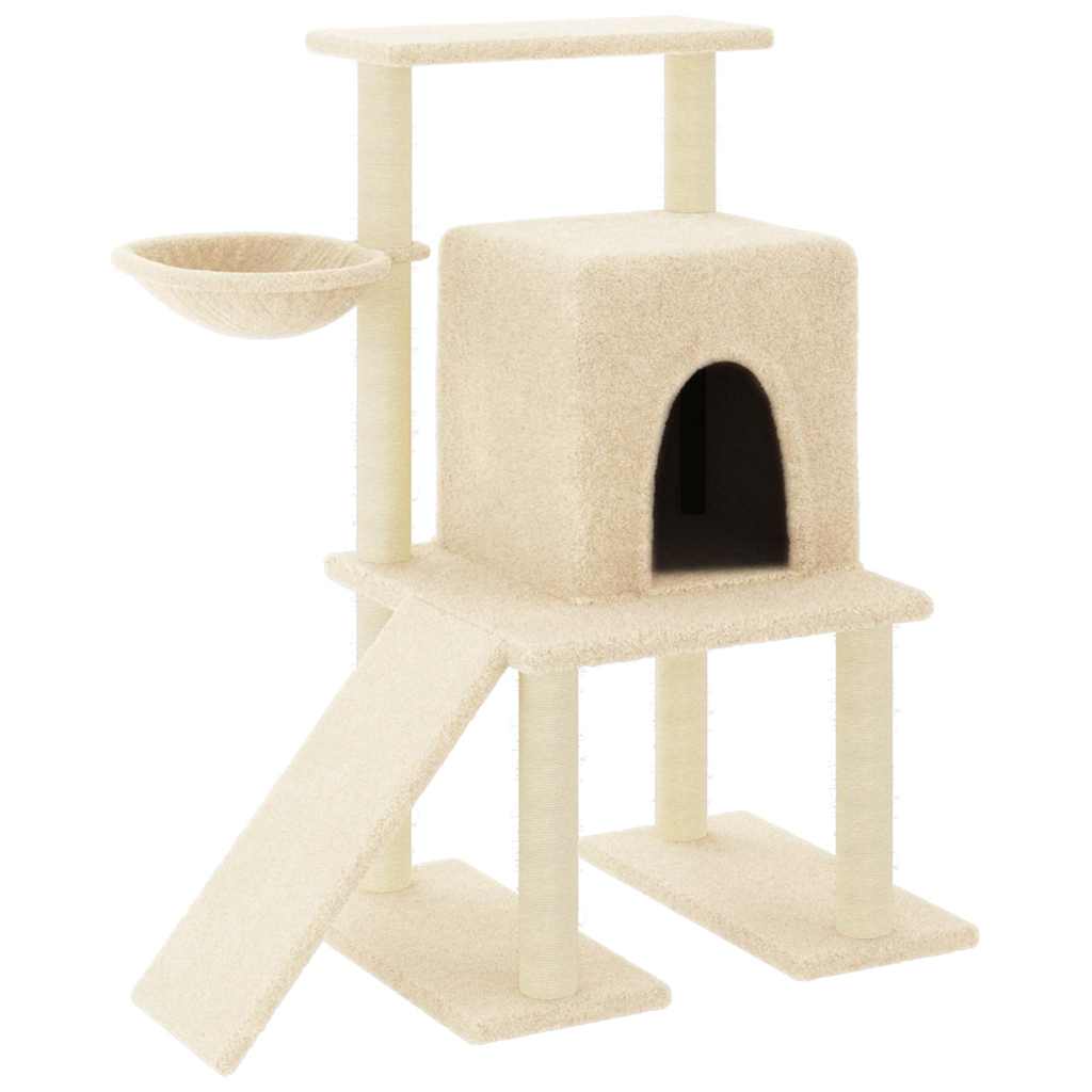 Vidaxl -Katzenmöbel mit Sisal -Kratzerposten 96,5 cm creme -colored