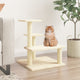 Vidaxl -Katzenmöbel mit Sisal -Kratzerpfosten 61 cm creme -gelenkt