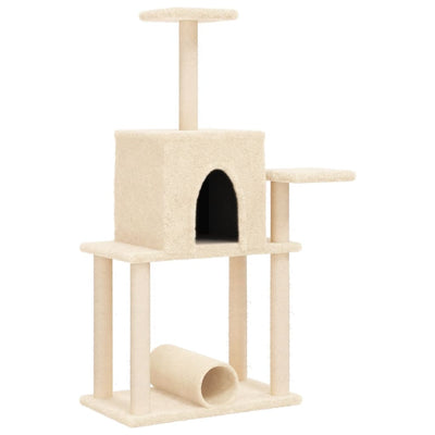 Vidaxl -Katzenmöbel mit Sisal -Kratzerpfosten 122 cm Creme -Colored