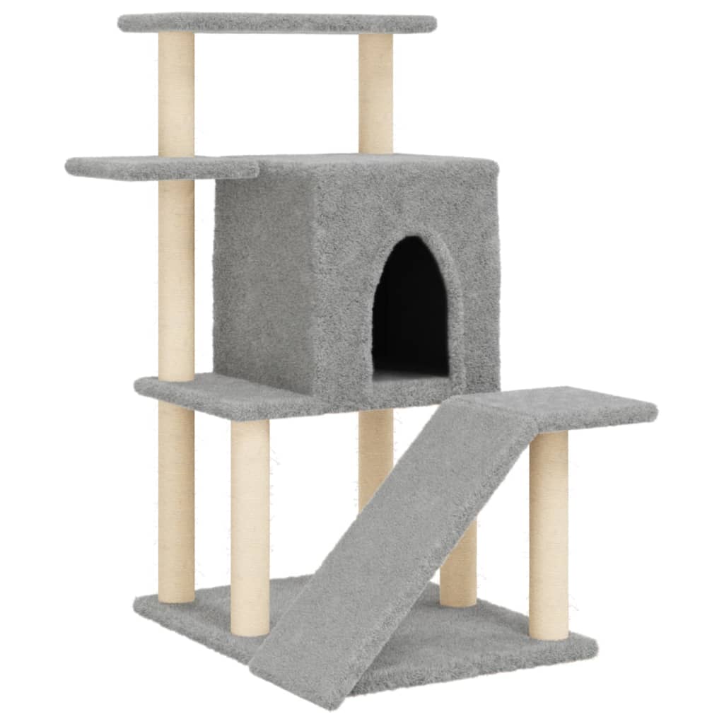 Vidaxl -Katzenmöbel mit Sisalkratzern 97 cm hellgrau