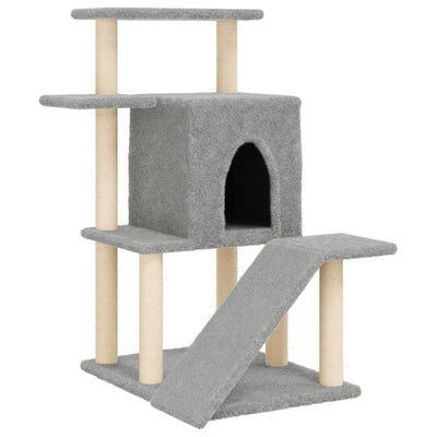 Vidaxl -Katzenmöbel mit Sisalkratzern 97 cm hellgrau