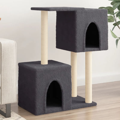 Vidaxl -Katzenmöbel mit Sisal -Kratzerpfosten 86 cm dunkelgrau