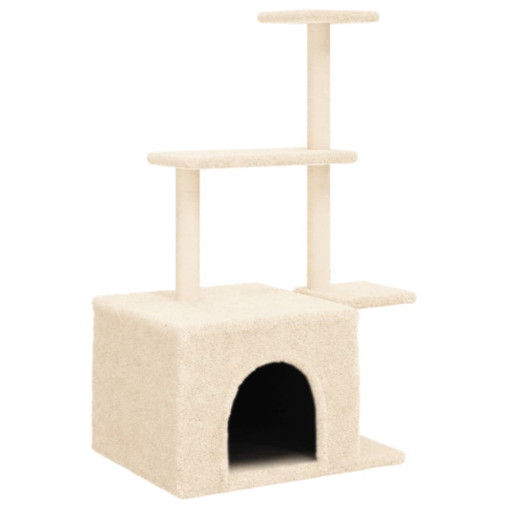 Vidaxl -Katzenmöbel mit Sisal -Kratzerpfosten 110 cm Creme -Colored