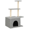 Vidaxl -Katzenmöbel mit Sisal -Kratzerpfosten 110 cm hellgrau