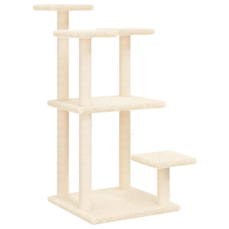 VIDAXL CROCKING POST mit Plattformen 98,5 cm Creme -Colored
