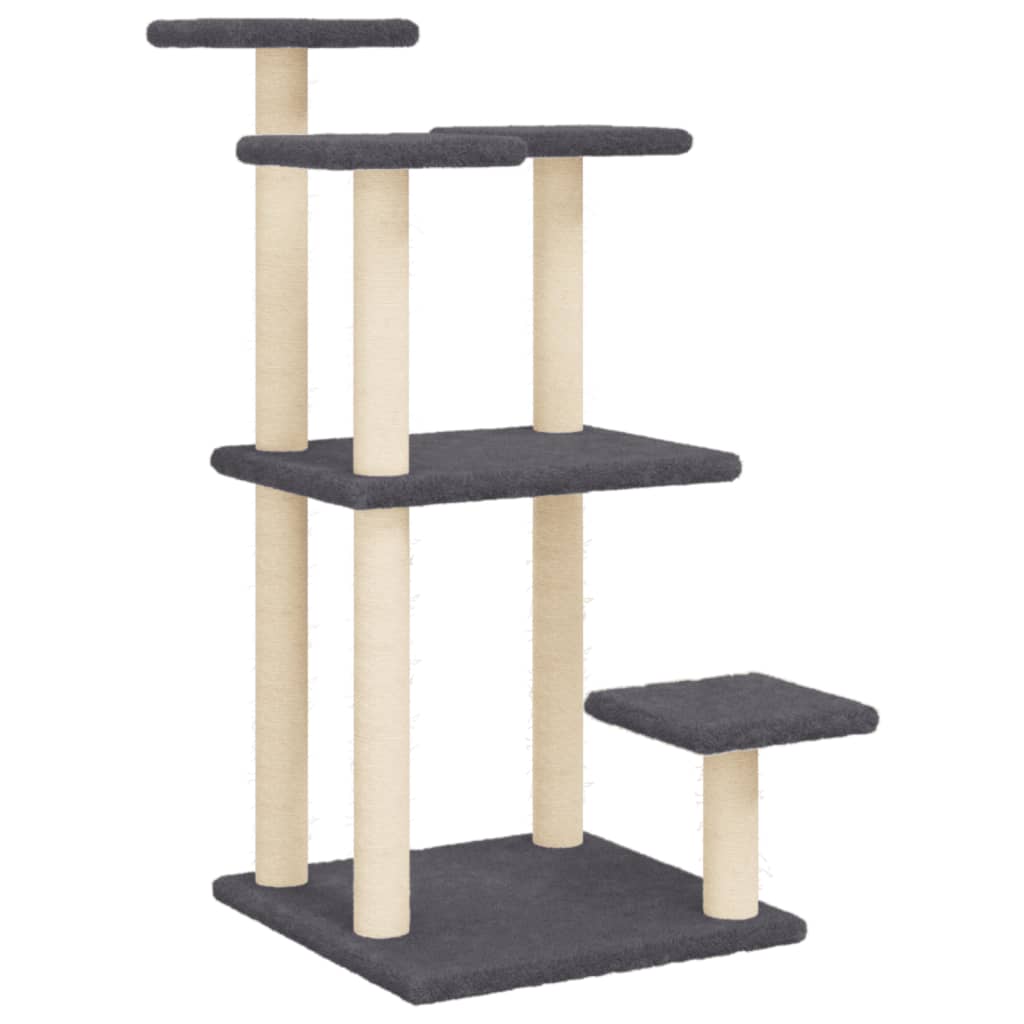 VIDAXL -Kratzerposten mit Plattformen 98,5 cm dunkelgrau