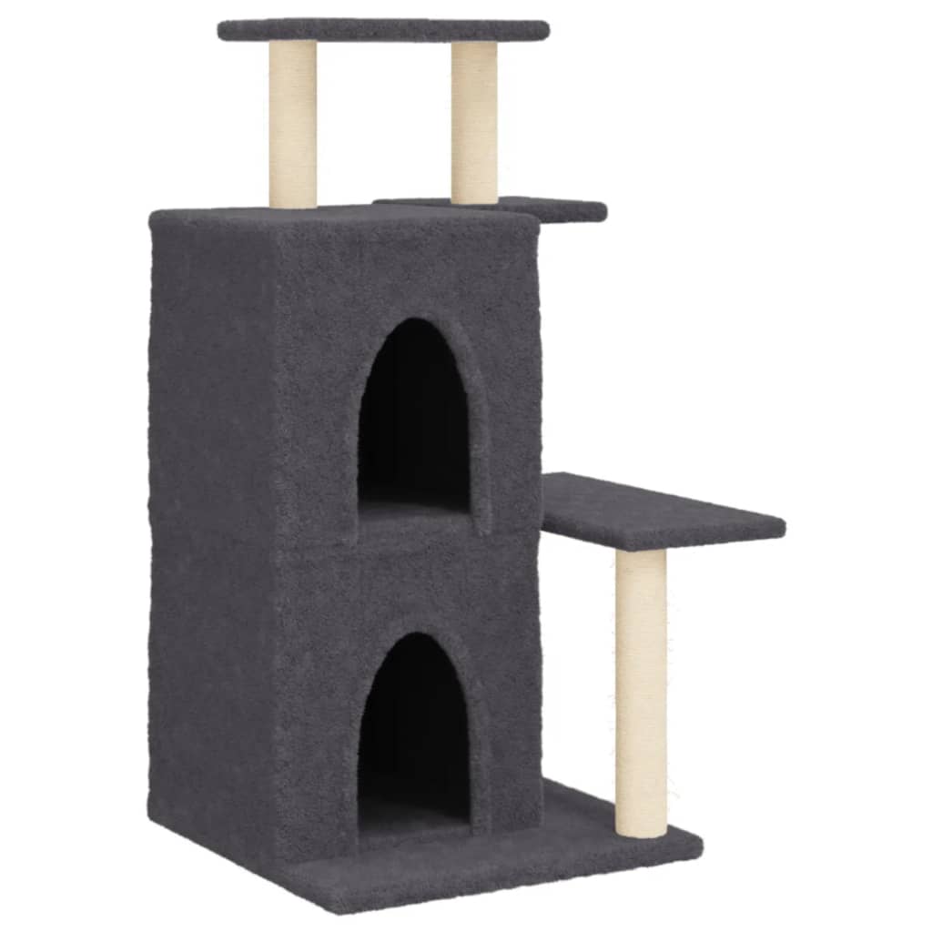 Vidaxl -Katzenmöbel mit Sisalkratzern 97 cm dunkelgrau
