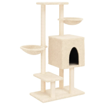 Vidaxl -Katzenmöbel mit Sisal -Kratzerpfosten 117 cm Creme -Colored