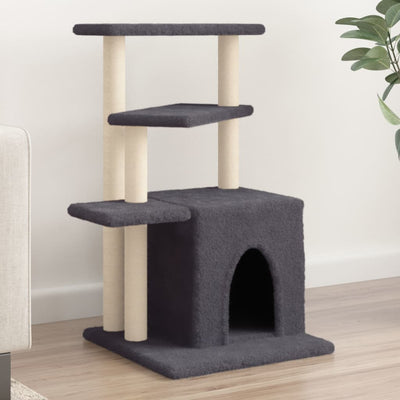 Vidaxl -Katzenmöbel mit Sisal -Kratzern 83,5 cm dunkelgrau