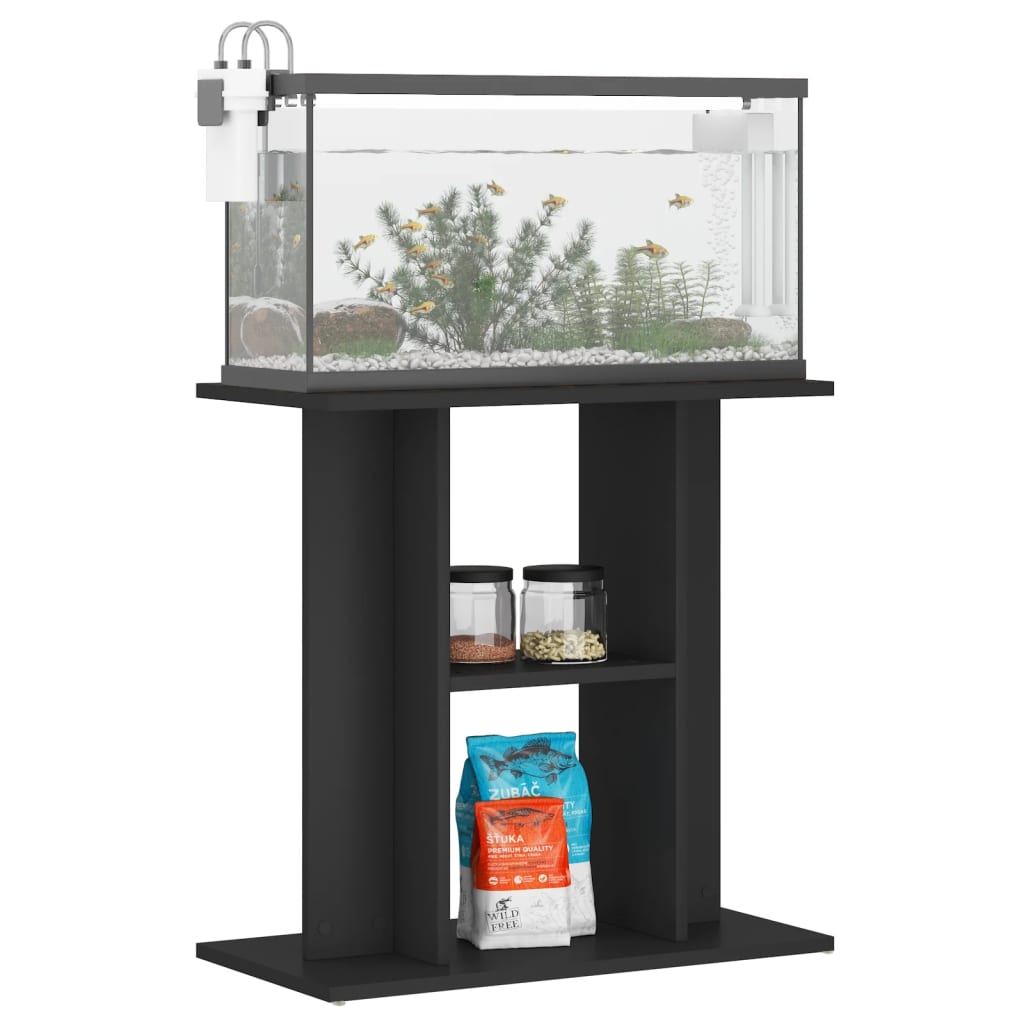 Vidaxl Aquarium Standard 60x30x60 cm verarbeitetes Holzschwarz