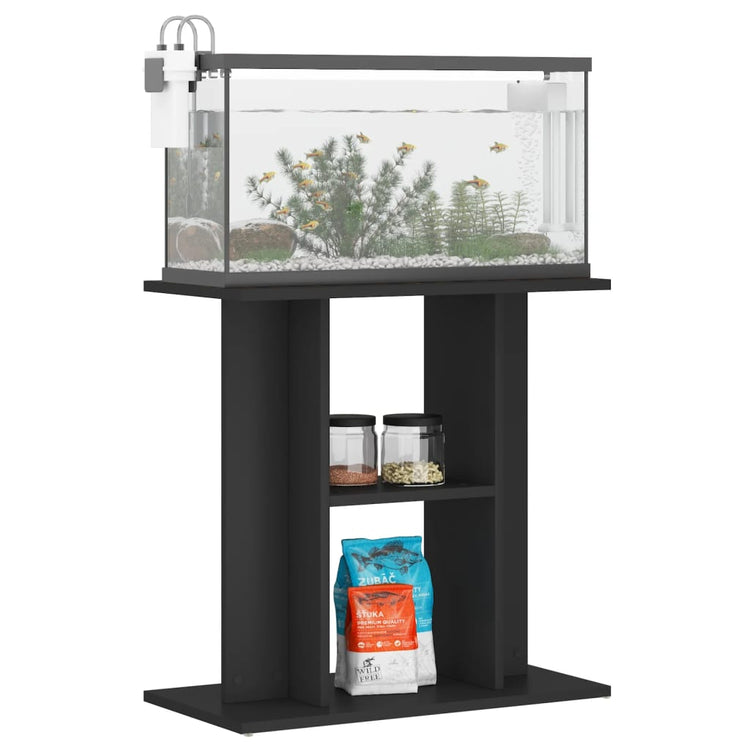 Vidaxl Aquarium Standard 60x30x60 cm verarbeitetes Holzschwarz